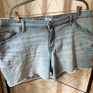 EVRI Denim Shorts Cutoffs 18W